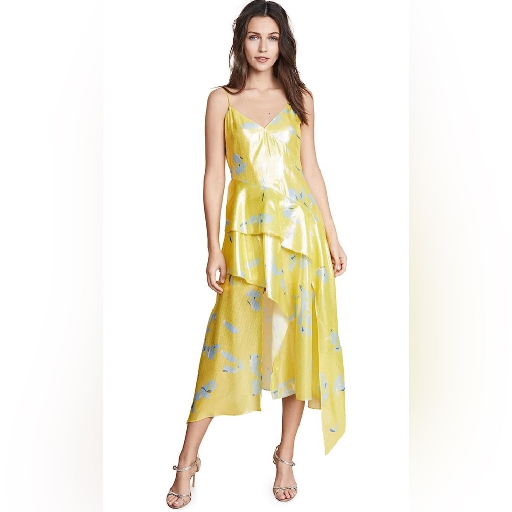 Tanya Taylor Metallic Analia Dress